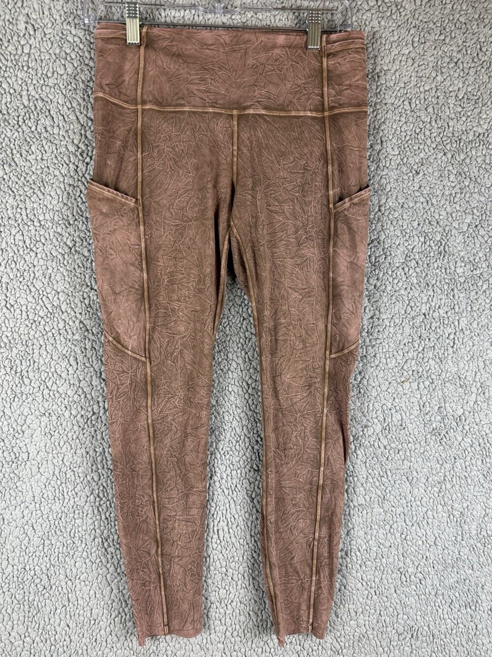Lululemon Fast Free Tight 25" Leggings Ice Dye Brown 8